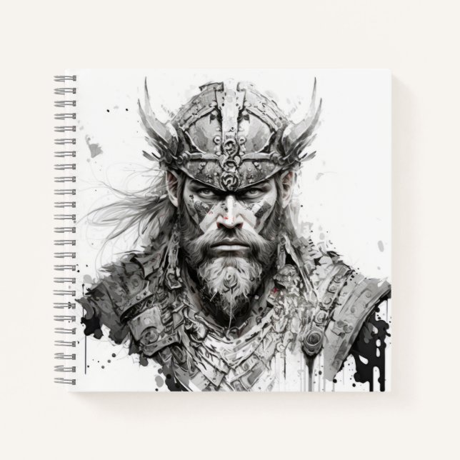 Viking Warrior Portrait Painting Historic Tough Notebook (Front)