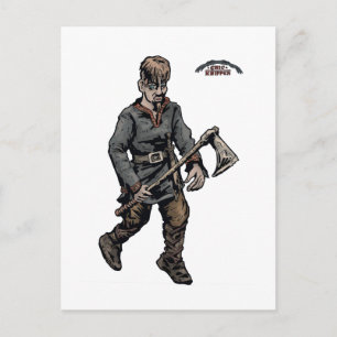 Viking warrior postcard
