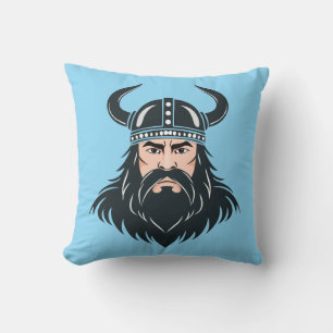 viking warrior throw pillow