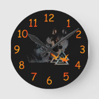 Viking Wolf Clock
