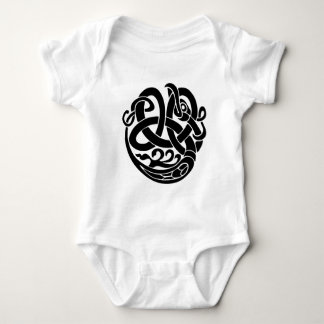 viking world serpent world eater Jormungandr Baby Bodysuit