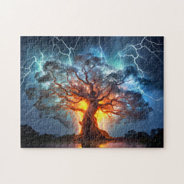 Viking World tree Yggdrasil at Ragnarok Jigsaw Puzzle (Horizontal)