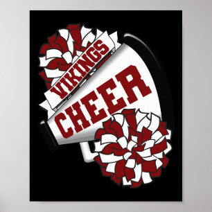 Vikings Cheer Ck To School Cheerleading Spirit M  Poster