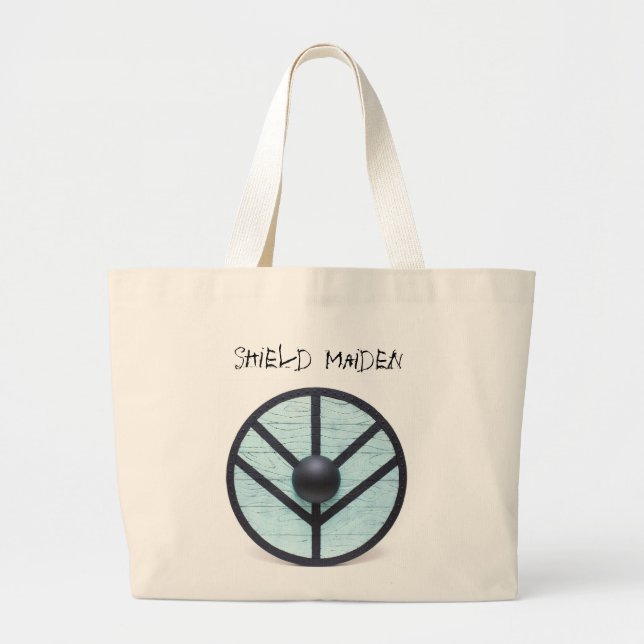 Vikings inspired Shield Maiden Large Tote Bag (Front)