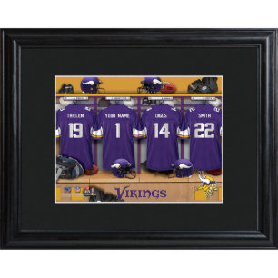 Vikings NFL Locker Room Sign With Matted Frame