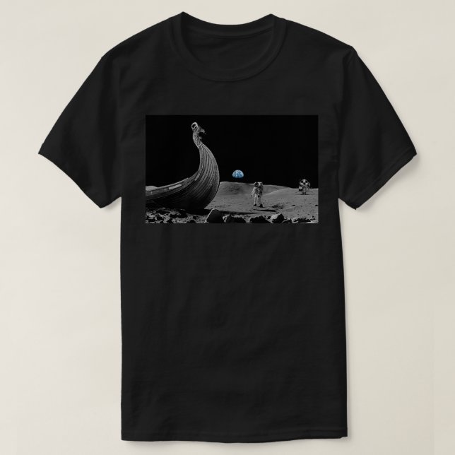 Vikings on the Moon T-Shirt (Design Front)