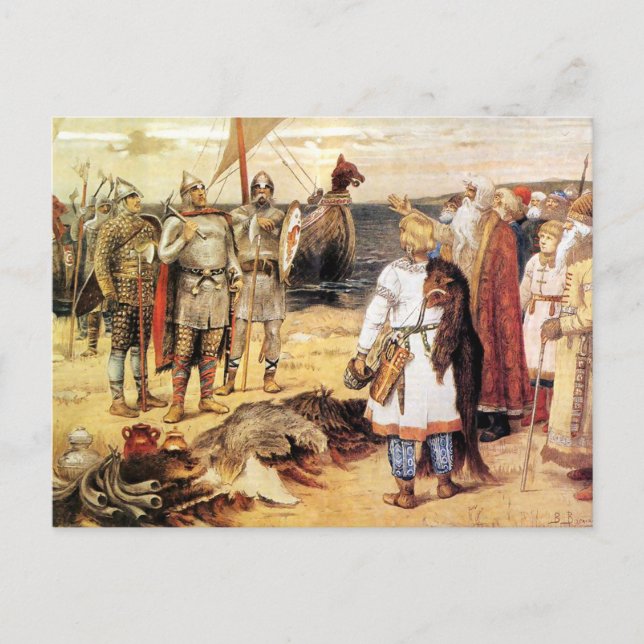 Vikings on the Shore Postcard (Front)