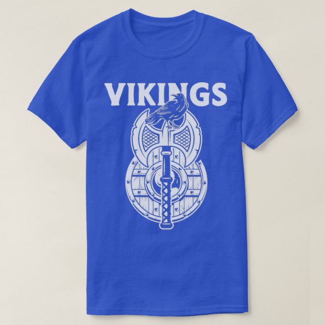 Vikings Raabe Axe Shield T-Shirt (Design Front)