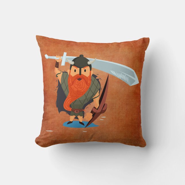 Vikings Rule Throw Pillow (Front)
