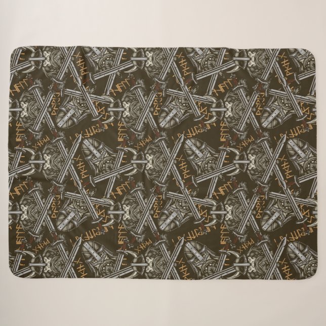 Vikings Sherpa Blanket (Front (Horizontal))