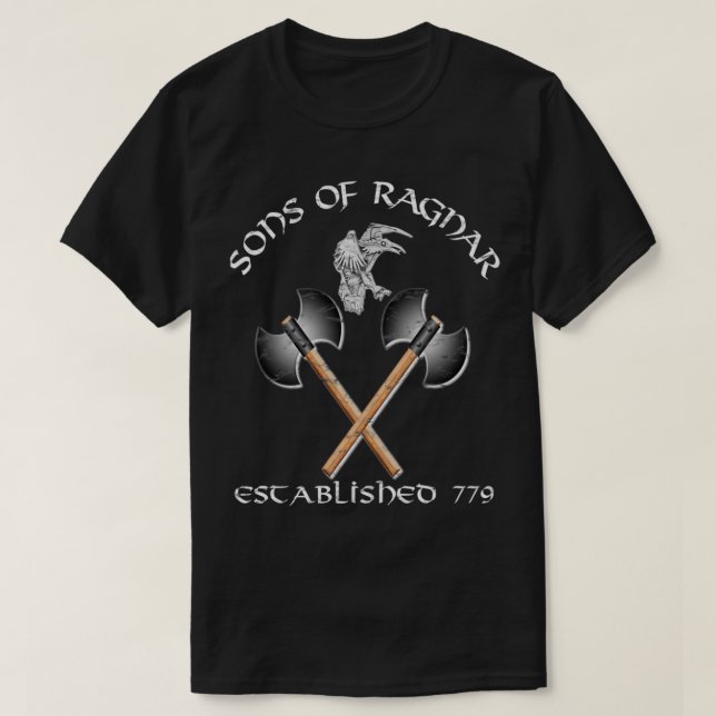 Vikings Sons Of Ragnar T-Shirt (Design Front)