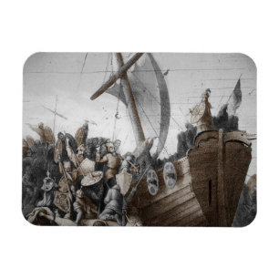 Vikings Storming a Longboat Magnet