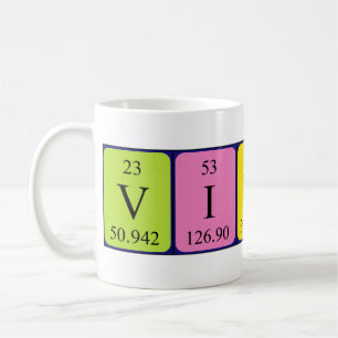 Vikki periodic table name mug