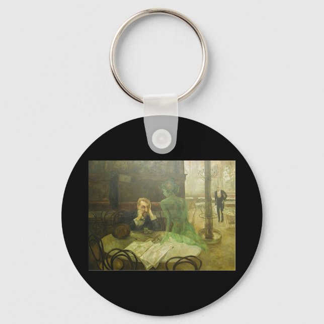 Viktor Oliva. Absinthe Drinker Keychain (Front)