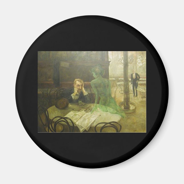 Viktor Oliva. Absinthe Drinker Magnet (Front)