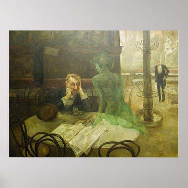 Viktor Oliva Poster de Absinthe Drinker (Devant)