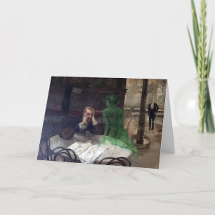 Viktor Oliva The Absinthe Drinker Poster Card