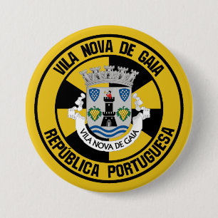 Vila Nova de Gaia Round Emblem 3 Inch Round Button