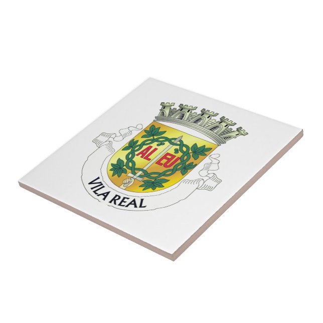 Vila Real coat of arms, Portugal Tile (Side)