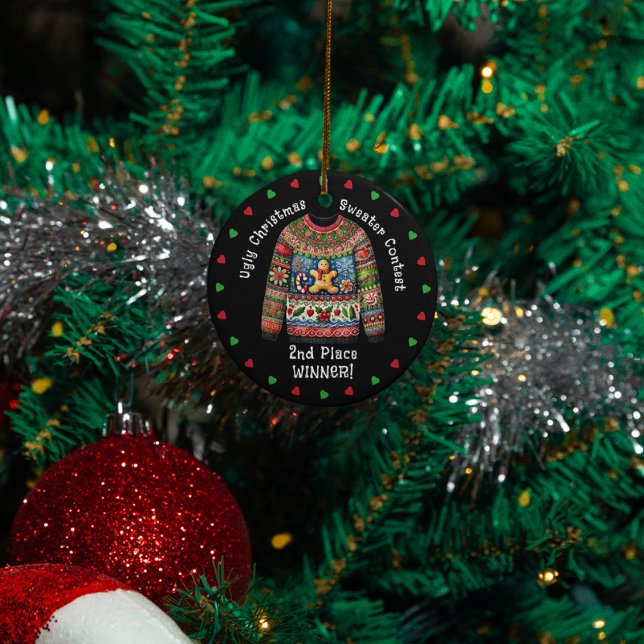 Vilain Sweater de Noël 2e Place Lauréat du Prix (Créateur téléchargé)