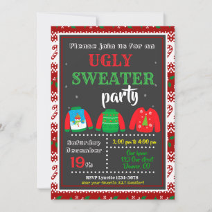 Vilaine invitation de fête de Noël invitation