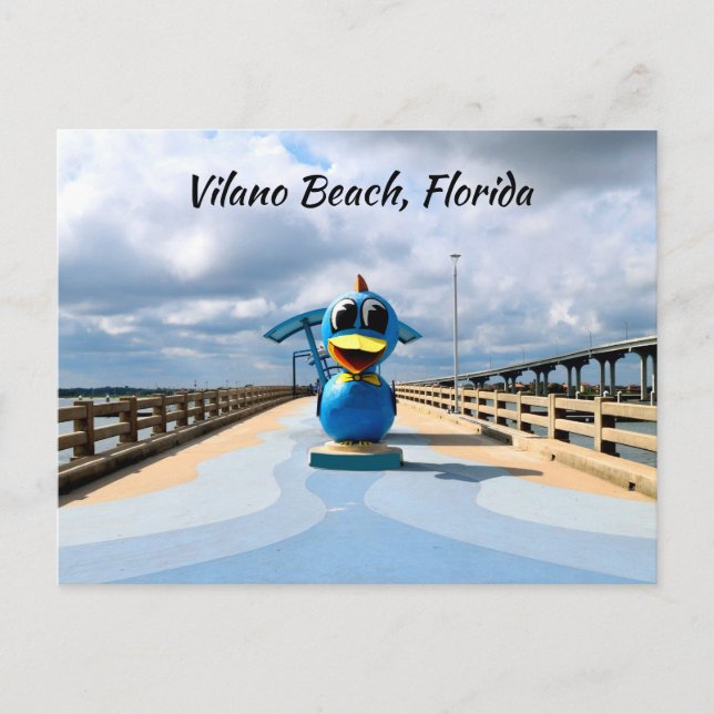 Vilano Beach, Florida Fishing Pier Postcard (Front)