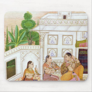 Vilaval Ragini: Woman at her Toilet Mouse Pad
