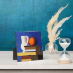 Vilhelm Lundstrom's Modern Painting, Plaque<br><div class="desc">Arrangement with White Jug,  Orange and Book,  modern artwork by Vilhelm Lundstrom.</div>