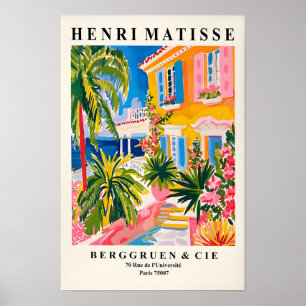 Villa Architecture Print, Aesthetic Matisse Poster