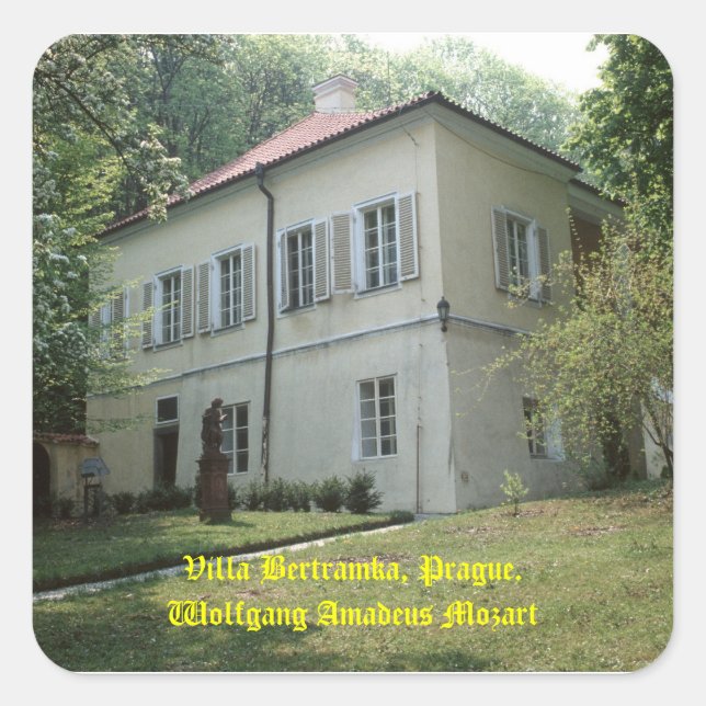 Villa Bertramka-Mozart-Prague Square Sticker (Front)