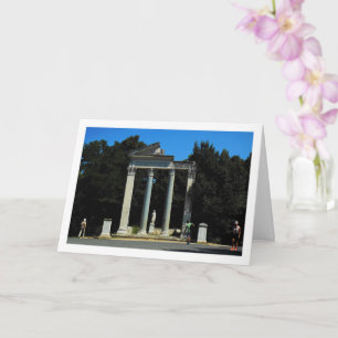 Villa Borghese Garden Columns, Rome, Italy Card
