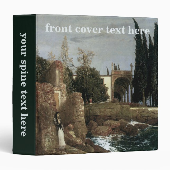 Villa By The Sea by Arnold Bocklin, Symbolism Art Binder (Front/Spine)