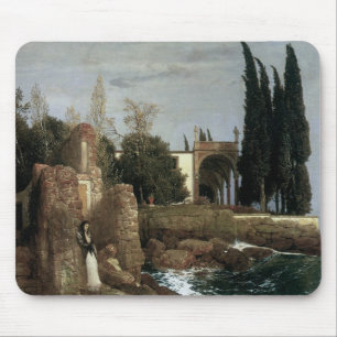 Villa By The Sea by Arnold Bocklin, Symbolism Art Mouse Pad