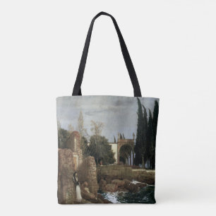 Villa By The Sea by Arnold Bocklin, Symbolism Art Tote Bag