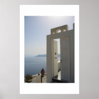 Villa door in Santorini