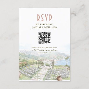Villa Eva Ravello Wedding RSVP Card with QR Code