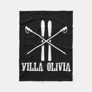 Villa Olivia Illinois Ski Skier Skiing Down Hill A Fleece Blanket
