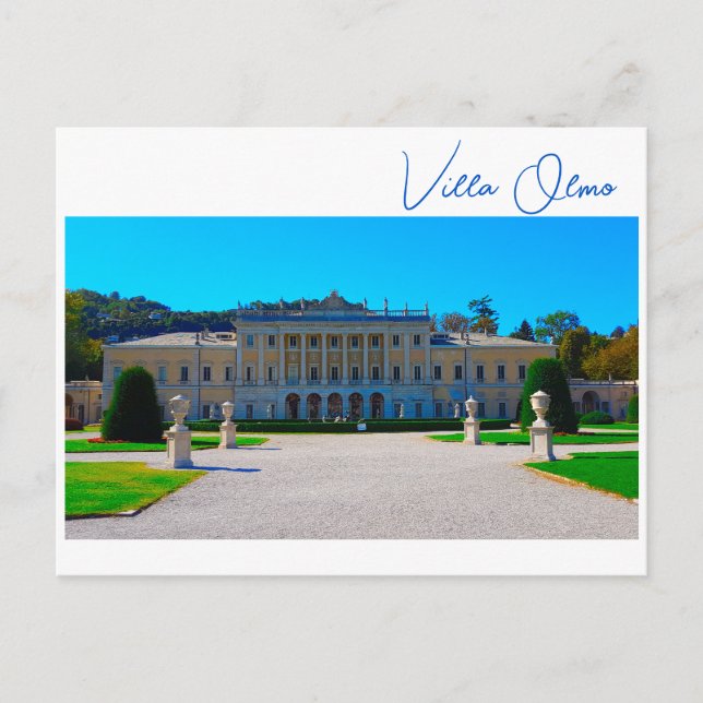 Villa Olmo Lake Como Italy Postcard (Front)