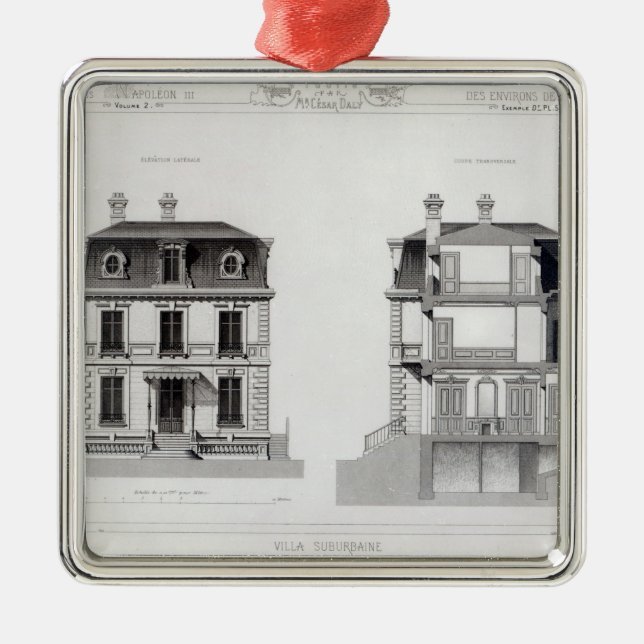 Villa Suburbaine, Premier Chasse at St. Cloud Metal Ornament (Front)