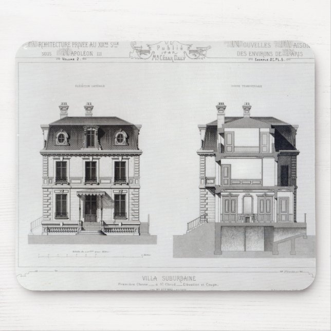 Villa Suburbaine, Premier Chasse at St. Cloud Mouse Pad (Front)