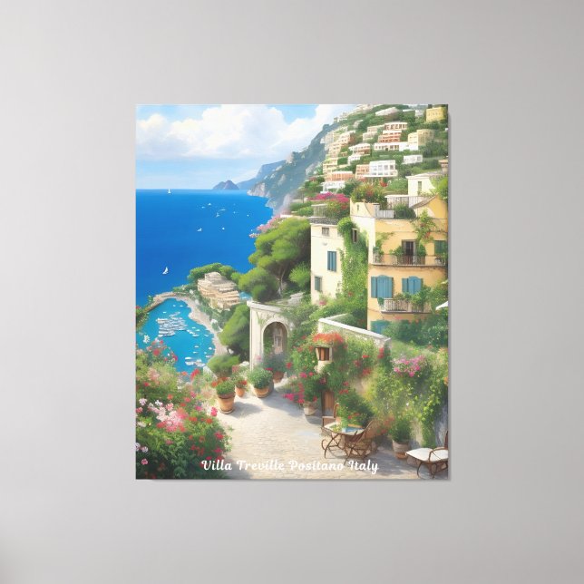 Villa Treville Positano Italy  Canvas Print (Front)