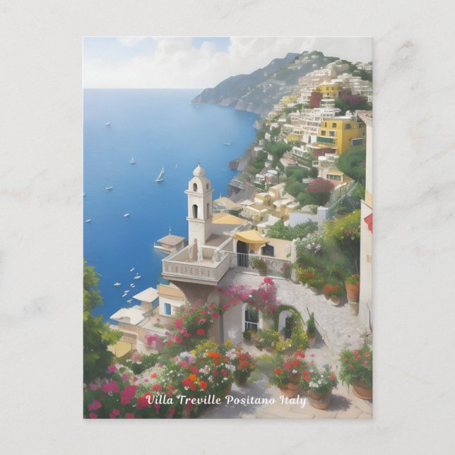 Villa Treville Positano Italy  Postcard (Front)