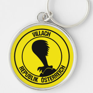 Villach Round Emblem Keychain