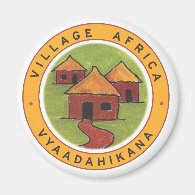 Village Africa Fridge Magnet ! (Devant)