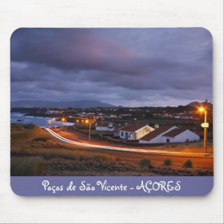 Village at dusk in Azores Mouse Pad