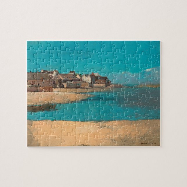 Village by the Sea in Brittany by Odilon Redon Jigsaw Puzzle (Horizontal)