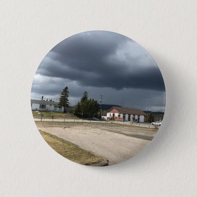 village clouds 2 inch round button (Front)