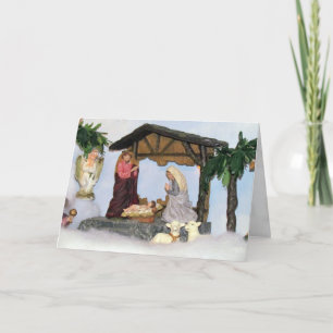 Village Creche Christmas Card
