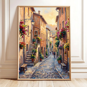 Village de la Riviera italienne Art mural impressi