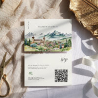Village de montagne | QR Code Mariage RSVP